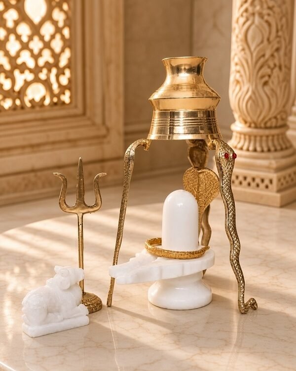 white shivling jalabhishek stand